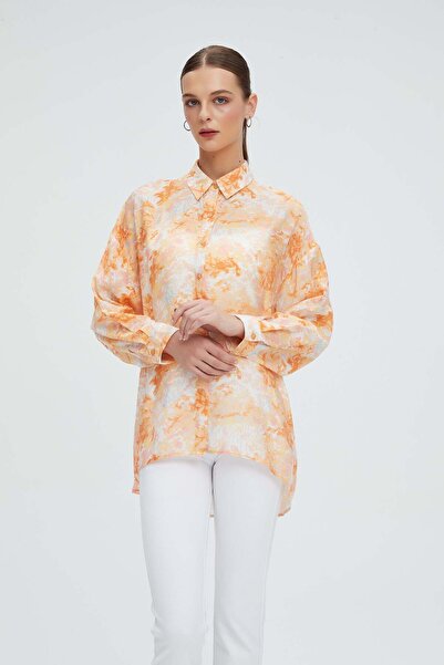 Nichii Floral Shirt-Collar Top