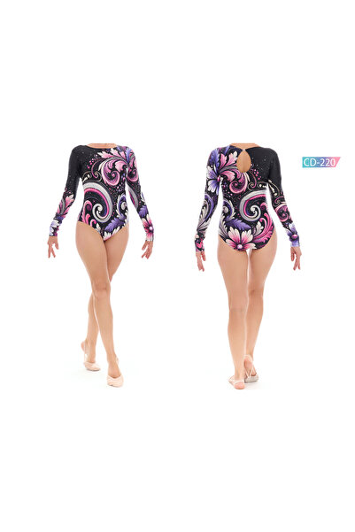 Rhytmine CD-220 Baskılı Cimnastik Mayo