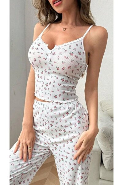 JUBELS Summer Pajama Set with Rope Straps and Ornamental Buttons