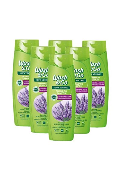 WASH&GO Șampon hidratant și catifelant Wash & Go cu extract de lavandă, 6 x 1...