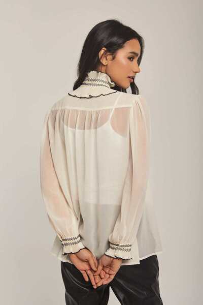 DALYDRESS Chiffon Ruffle Top