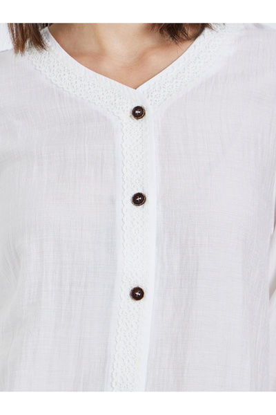 Take Two By Styli White Buttoned Long Sleeve Shirt
