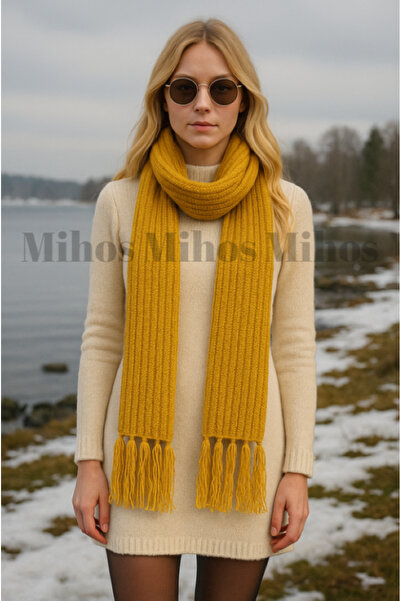 Mihos Unisex Thessaloniki Knitted Scarf – Thick Warm Winter Scarf