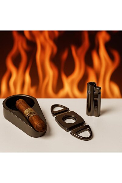 melmus Exclusive Luxury Puro Seti – Prestijli 3’lü Koleksiyon (Çakmak, Kesici...