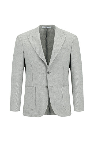 Kiğılı Slim Fit Wool Dobby Jacket