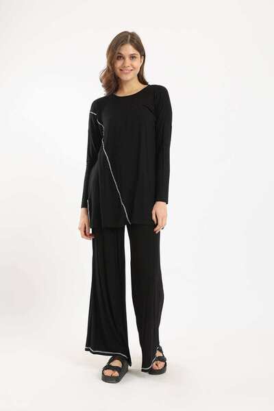 CARINA Oversized Solid Long-Sleeve Top