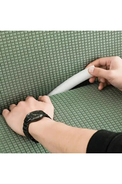 EJMEL Jakar Seat Cover Sofa Bed Cover Sofa Cover 3-Piece Stretchable Elastic a Quality Striped Pattern