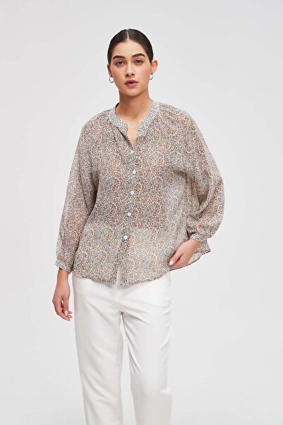 Livia Printed Long-Sleeve Top