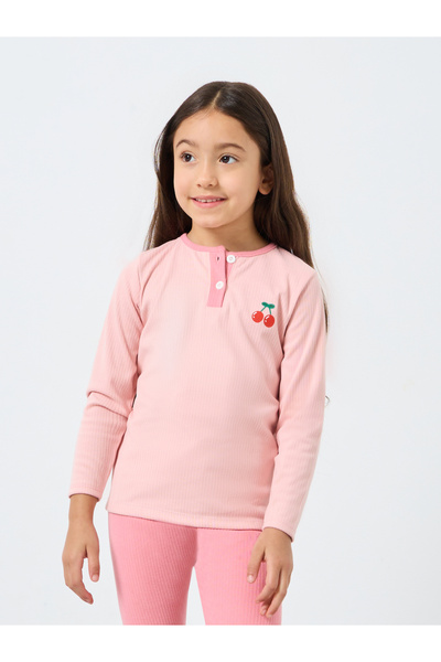Styli Girls Cherry Print T-Shirt and Leggings Set