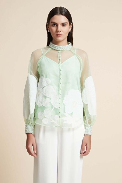 Yola بلوزة زهرية بأكمام طويلة