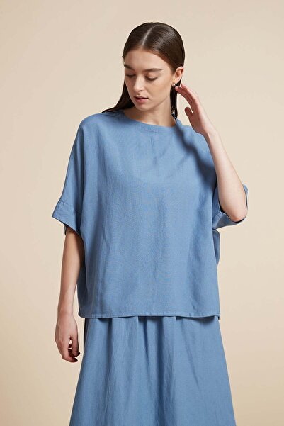 Yola بلوزة سادة بأكمام 3/4