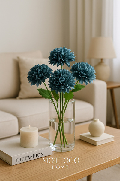 Mottogo Dekoratif Yapay Kasımpatı 5 Çiçekli Buket