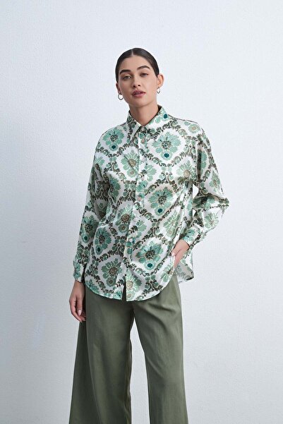 Livia Printed Long-Sleeve Top