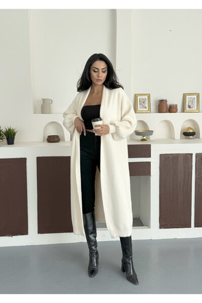 NOA LİNE Women's Shawl Collar Long Knitwear Cardigan