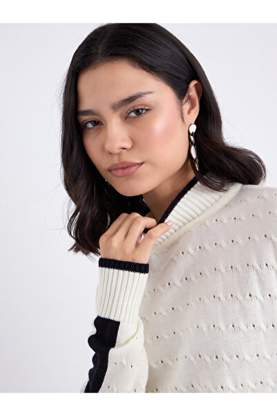 Styli Off White Knit Sweater and Trousers Co-Ods