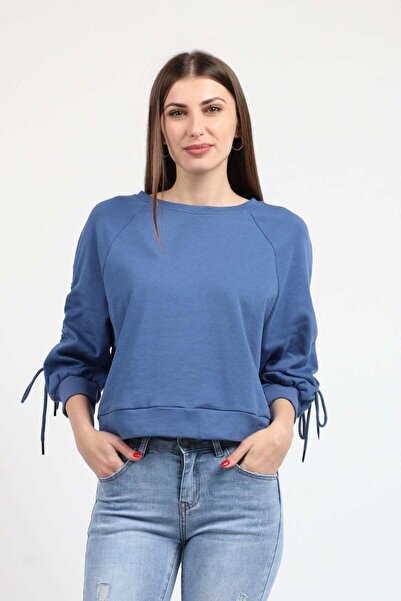 Kitschen Cotton Long-Sleeve Top with Tie Sleeves