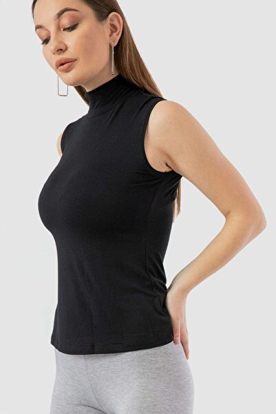 CARINA Solid High-Neck Top