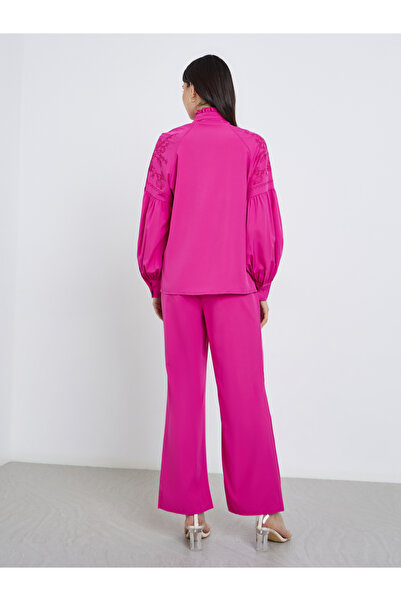 Take Two By Styli Pink Embroidered Panel Shirt and Pants Co-Ords