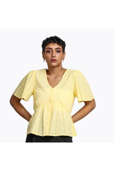 Nichii Lace V-Neck Oversized Top