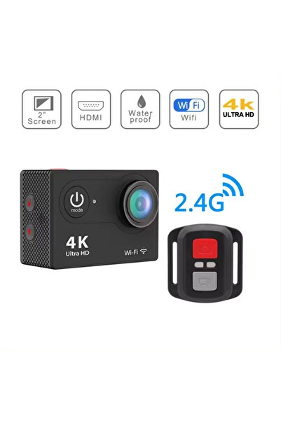 Impact Vision WiFi 4K Ultra HD sports video camera, 16MP, 170°, Waterproof, 2" screen, Black, Impact Vision®