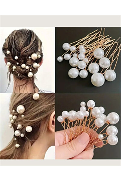 Trade Bazaar 18 τεμάχια μαργαριταρένια κλιπ μαλλιών σε σχήμα U – Αξεσουάρ μαλ...