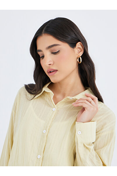 Take Two By Styli Textured Casual Oversized Shirt
