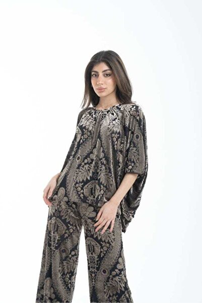Nichii قميص منزلي بأكمام واسعة