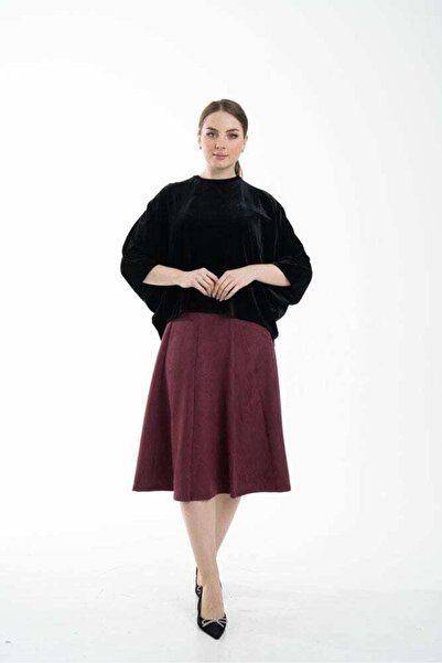 Nichii بلوزة سادة بأكمام مرفرفة