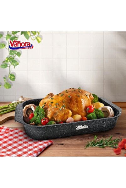 Vanora Home Tavă înaltă din aluminiu Vanora VN-ME-39CL, 39,5x25,8x6,3, neagră