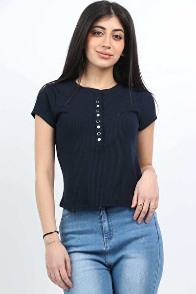 mica Cotton Button-Front Top