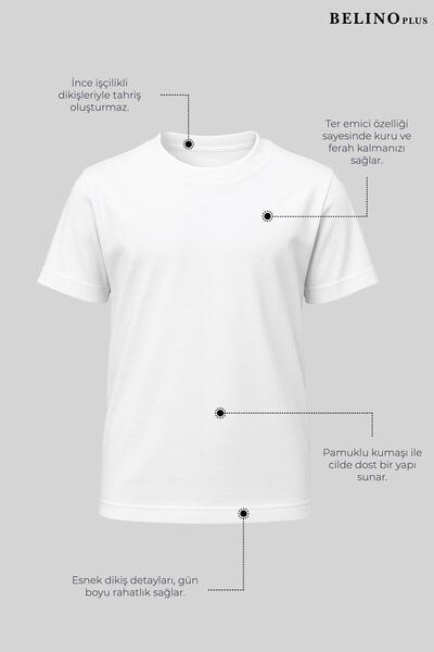 BELİNOPLUS 100% Cotton Boys' White Undershirt 6 Pack