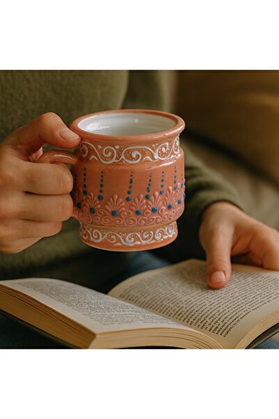 senemin atölyesi El Yapımı Desenli Seramik Bardak – Kahve & Çay Kupası