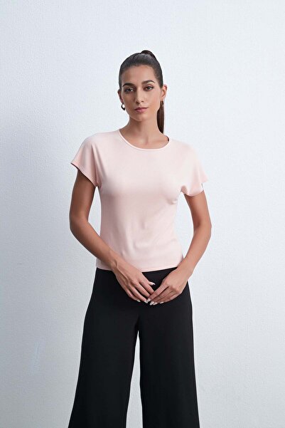 Livia بلوزة سادة بأكمام نصفية