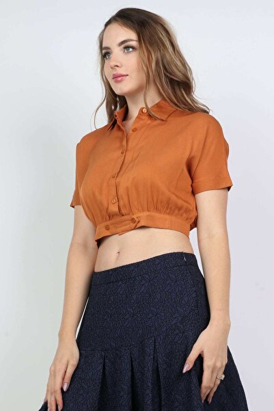 Kitschen Short-Sleeve Button-Front Top