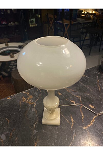 AntikHacı Vintage Fransız Opalin ve Mermer Lambader