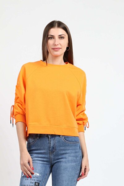 Kitschen Cotton Long-Sleeve Top with Tie Sleeves