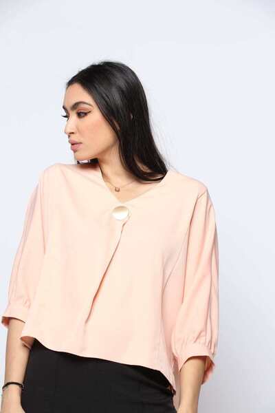 Nichii 3/4 Sleeve Round-Neck Top