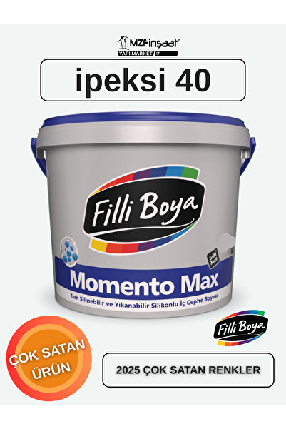 Filli Boya Momento Max Silikonlu İç Cephe Boyası 15L-SİLİNEBİLİR-MAT BOYA-YÜK...