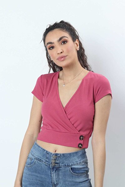 mica Side-Button Short Top