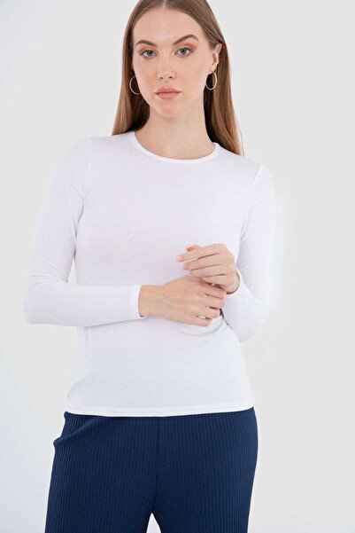 CARINA Long-Sleeve Viscose Top