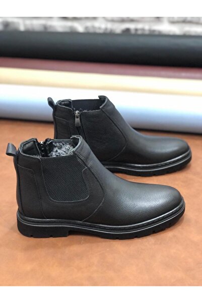 UMUT AYAKKABI Γνήσιο δέρμα Ορθοπεδικές Μεγάλο Μέγεθος 45-46-47 Χειμερινές Ανδρικές Μπότες με Γούνα