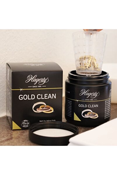 HAGERTY Altın Temizleme Sıvısı 170 ml – Altın Takı Banyo Temizleyici (Sepetli) | Sarı/pembe/beyaz