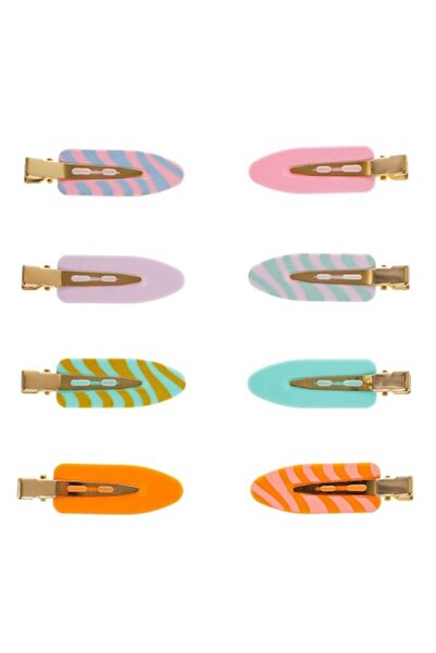 SHOPIENS Set 8 agrafe de păr pentru femei Shopiens®, culori solide și cu dung...