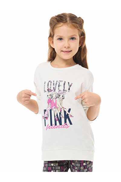 Victor and Jane By Styli Girls Glitter Graphic Top and Leggings Set