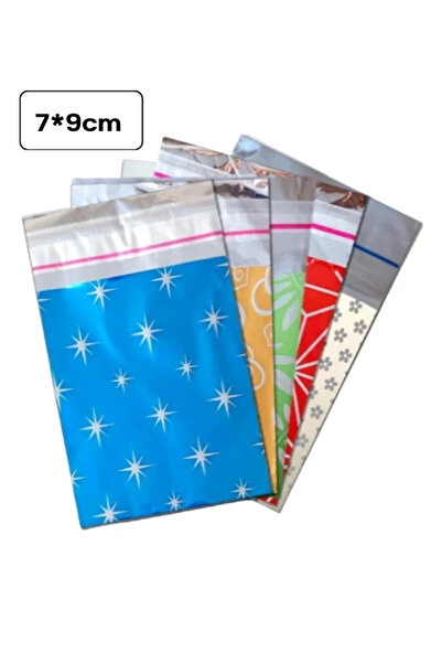 MEZ-PACK 7x9 Metalize Bantlı Hediye Poşeti 7x9 Cm hediye poşeti 100 adet