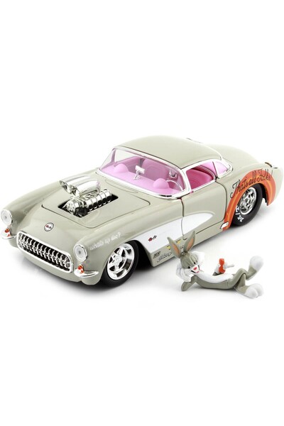 Jada Chevrolet Corvette 1957 and Bugs Bunny - 1/24