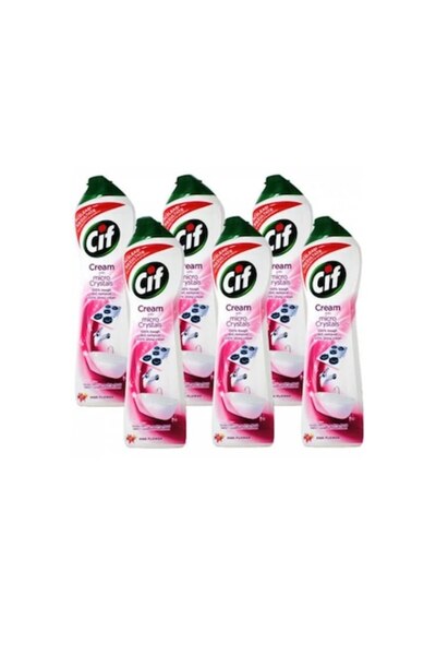 Cif Set 6 x Cleaning Cream for Hard Surfaces Pink Flower, 3000 ml