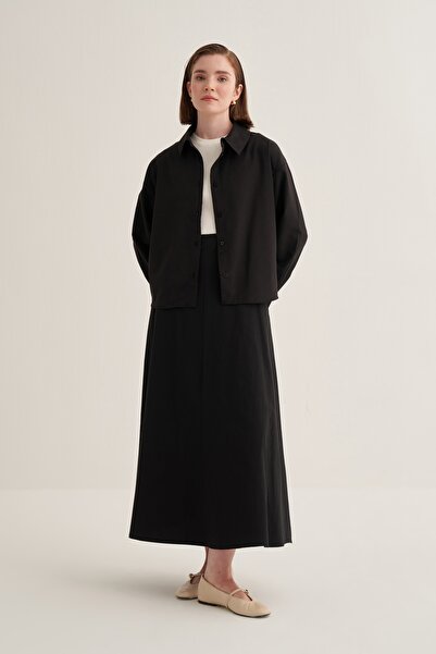 EBU Prive Women's Fabric Mix Dress Black