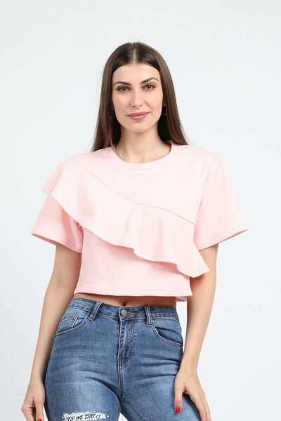 Kitschen Short Cropped Ruffle Top