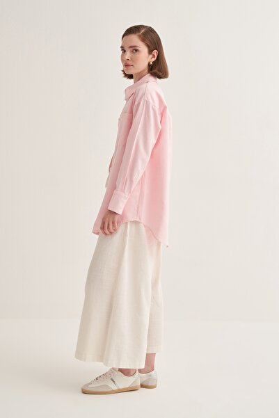 EBU Prive Women's Organic Cotton Oversize Shirt Pink